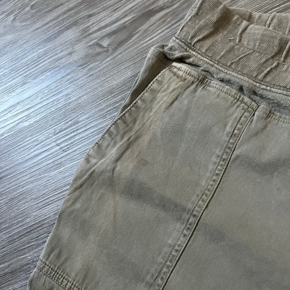 James Perse Mens Mixed Media Joggers Olive Drab Cotton Lyocell Size 3 WHU1677